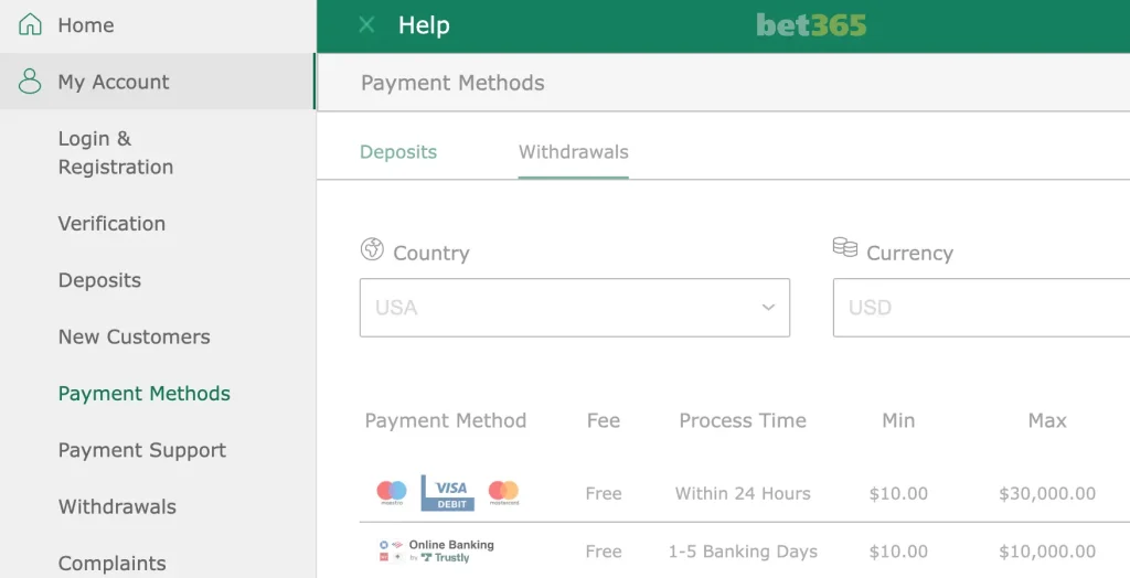 Bet365 Withdrawals